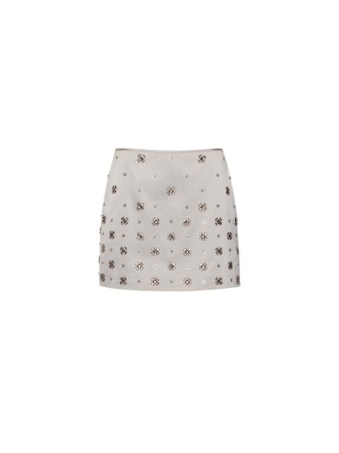 VERONICA BEARD OLENNA HAND-EMBROIDERED MINI SKIRT