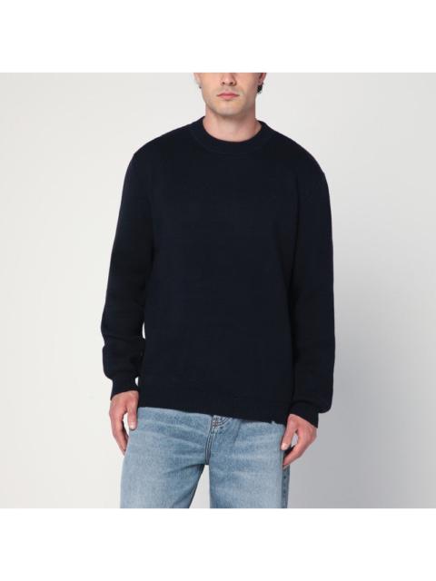 Golden Goose Dark Blue Sweater In Cotton Blend Men