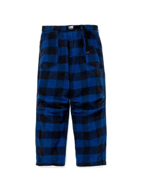 nonnative Alpinist Easy Pants Cotton Flannel Block Check 'Blue / Black'