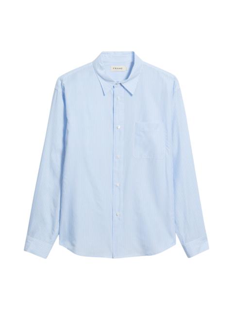 FRAME FRAME Stripe Relaxed Fit Button-Up Shirt in Blue Stripe at Nordstrom