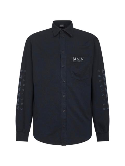 BALENCIAGA Shirt with BB-style T-shirt sleeves