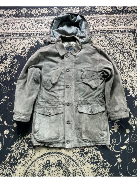 Other Designers PPFM - Vintage Peyton Place Leather Hood Parka Jacket