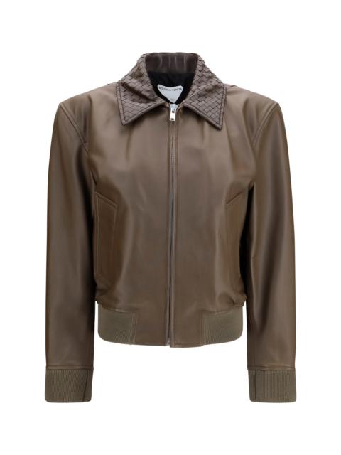 Bottega Veneta Bottega Veneta Glossy Leather Jacket Wader Green