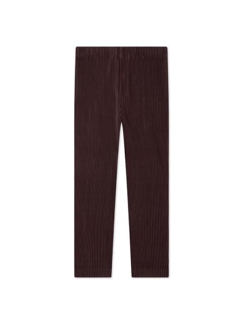 ISSEY MIYAKE COLOR PLEATS SLACK - EDGE BROWN