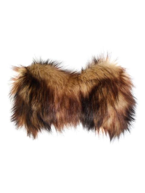 Simone Rocha Simone Rocha Strapless Faux fur bra top