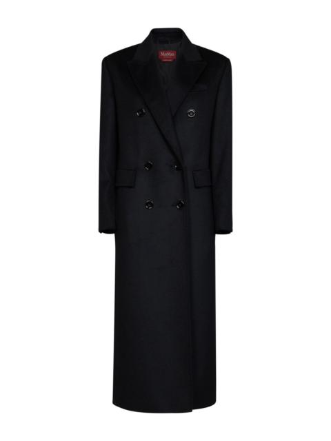 Max Mara Studio Max Mara Studio Women Black Msteffige Tuxedo-Style Long Coat