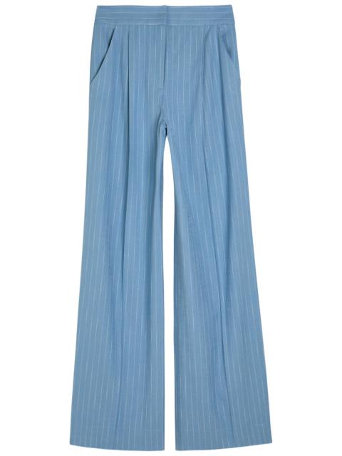 VERONICA BEARD Veronica Beard Heyser Striped Wide-leg Trousers