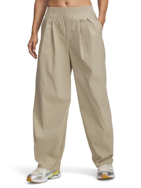 Under Armour Under Armour Unstoppable Pleated Pants in City Khaki //Black at Nordstrom