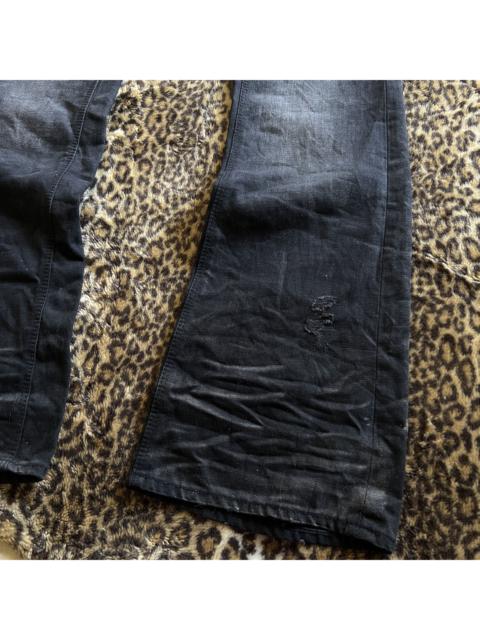 Other Designers Fuga Black Stone Washed Flared Jeans