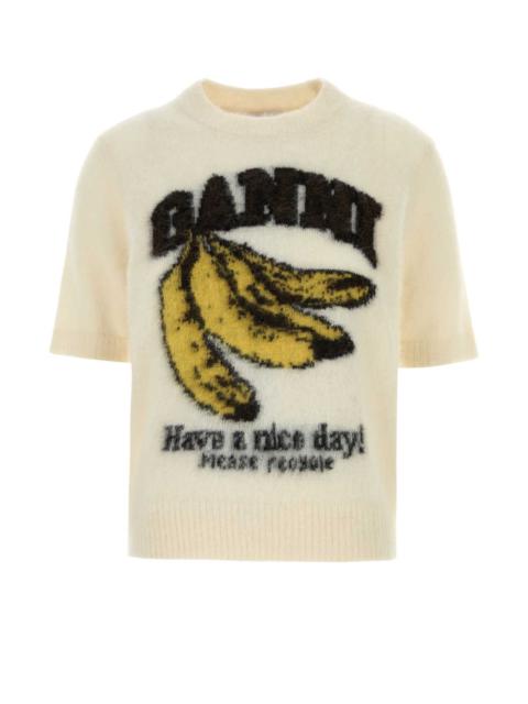 GANNI Ganni Women Ivory Alpaca Blend Sweater
