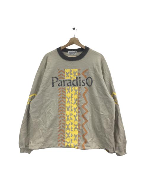 Other Designers Vintage - Vtg 90’ PARADISO BIRD Center Logo Abstract Sweatshirt