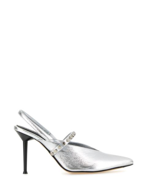 Alexander McQueen Silver leather Revel pumps