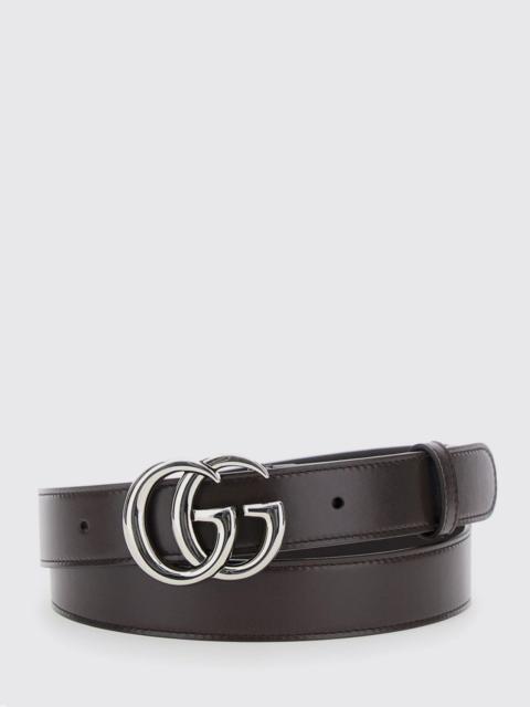GUCCI Gucci Men Leather Belt Gucci With Gg Monogram Buckle