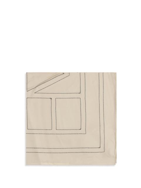 TOTEME Toteme Silk Scarf With Embroidery Ivory