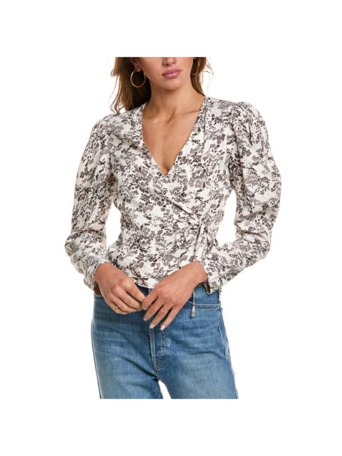 GANNI GANNI Twill Wrap Blouse