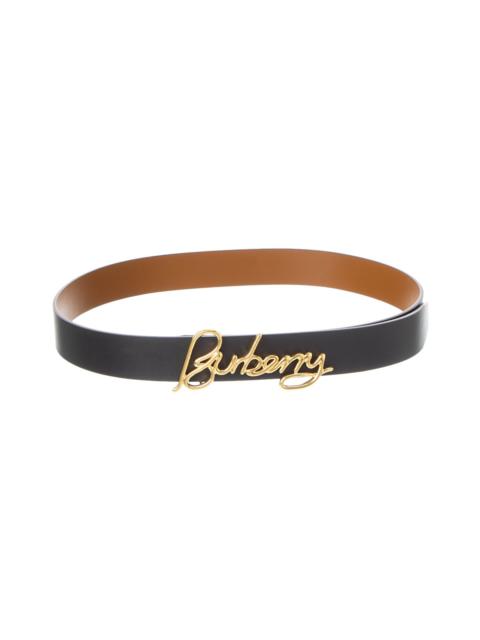 Burberry Burberry Signature Reversible Leather Belt