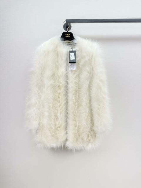 SAINT LAURENT Saint Laurent Fur coat In White