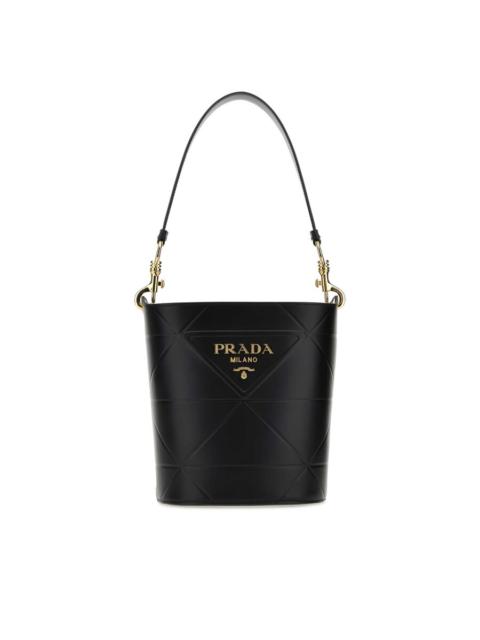 Prada Prada Black Leather Bucket Bag