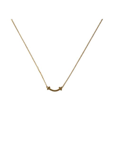Other Designers Tiffany 18k T Smile Mini Pendant Necklace Rose Gold