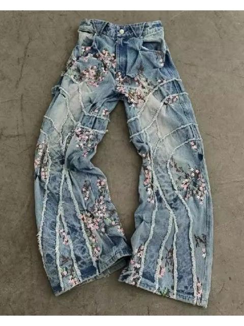 Japanese Brand - Floral Denim Pant
