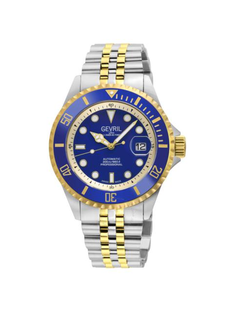 Other Designers Gevril Wall street Automatic Blue Dial Men's Watch 41856B