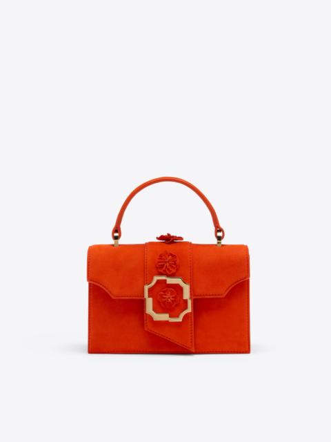 MALONE SOULIERS Audrey Orange Suede Mini Handbag
