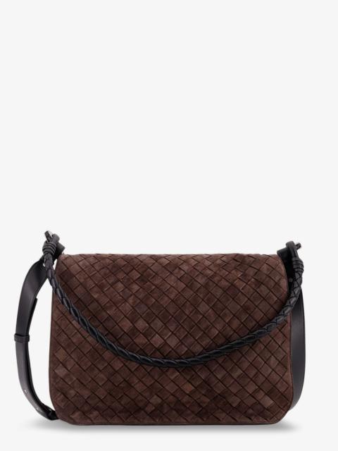 Bottega Veneta Bottega Veneta Men Intrecciato Suede Shoulder Bag