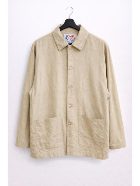Other Designers Japanese Brand - Vintage Hillcop Beige Linen-Blend Casual Work Jacket