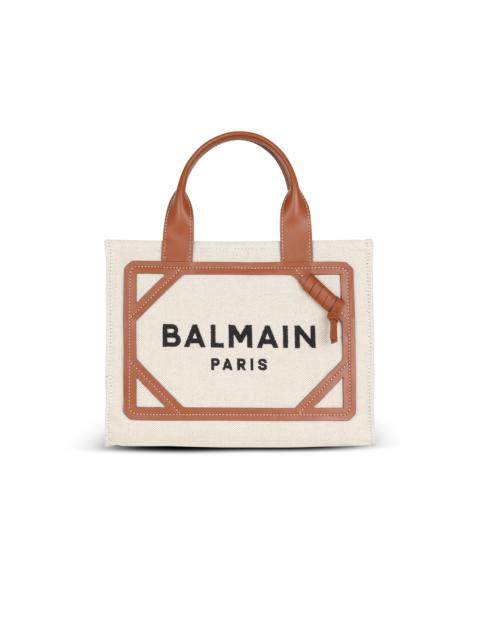 Balmain B-Army small tote bag in canvas and leather