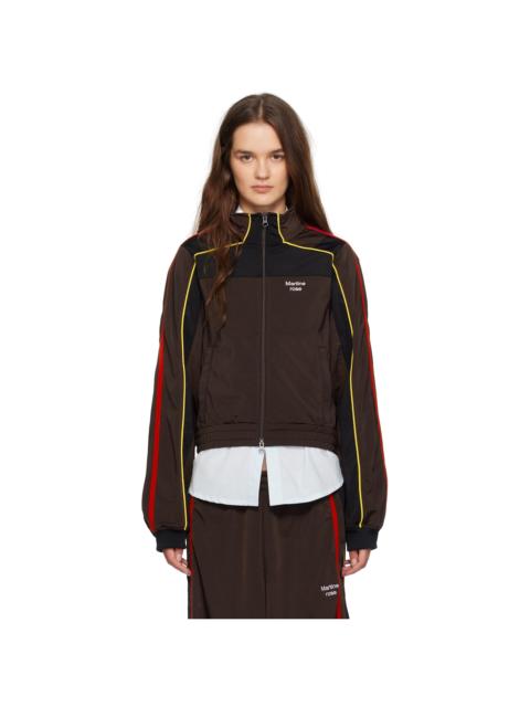 Martine Rose Brown Shrunken Track Jacket