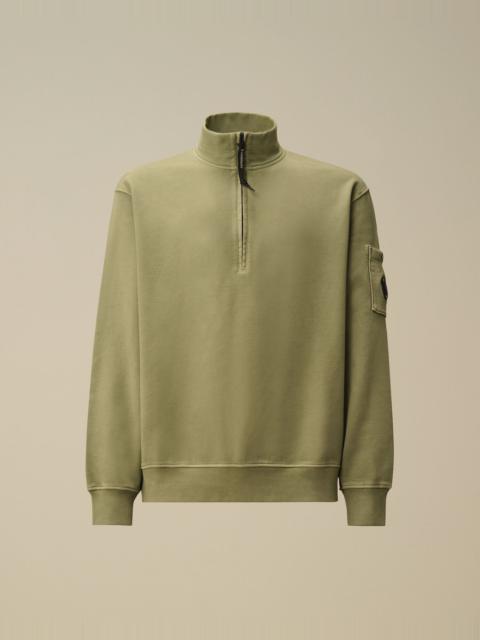 C.P. Company Brushed and Emerized Diagonal Fleece Half Zip Sweatshirt