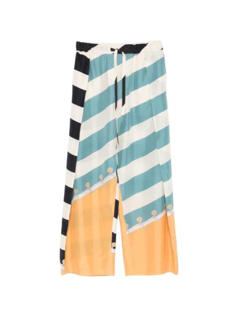 Loewe Loewe Women Printed Silk Trousers