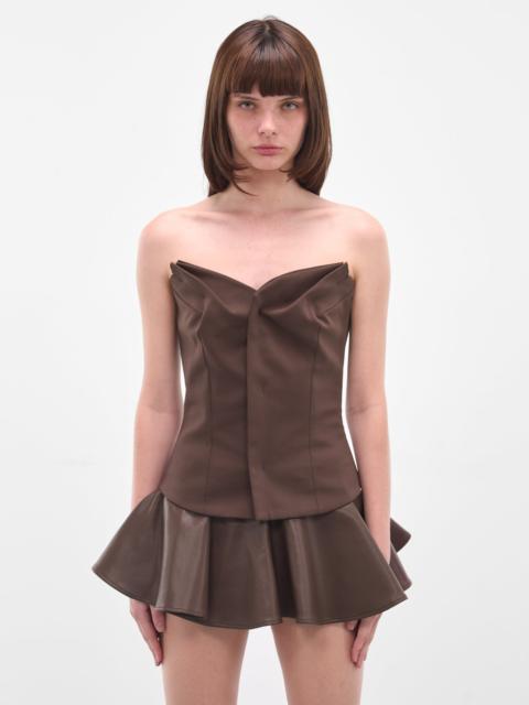 OTTOLINGER Brown Sculptural Deconstructed Suiting Bustier
