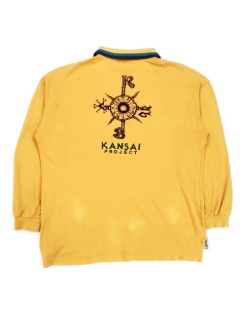 Other Designers Designer - RARE! KANSAI PROJECT ART MOTIF L/SLEEVE POLO SHIRT