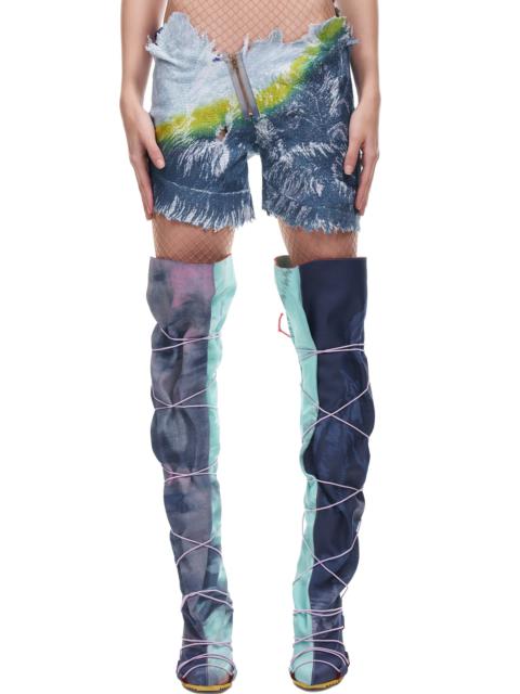 MASHA POPOVA Extended Dye Feather Shorts