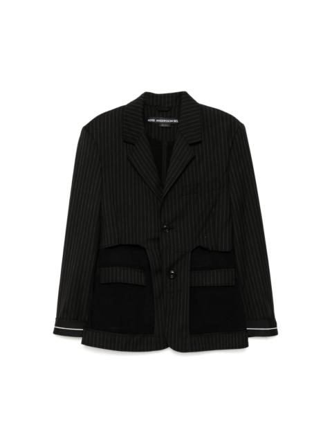 inside out stripe sheer jacket