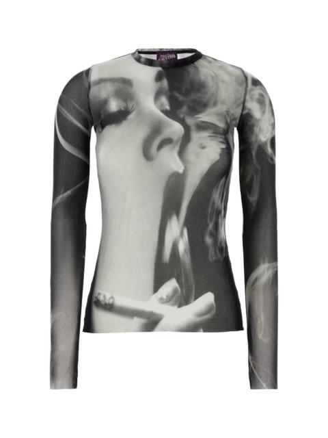 Jean Paul Gaultier Jean Paul Gaultier Women Printed Tulle Top