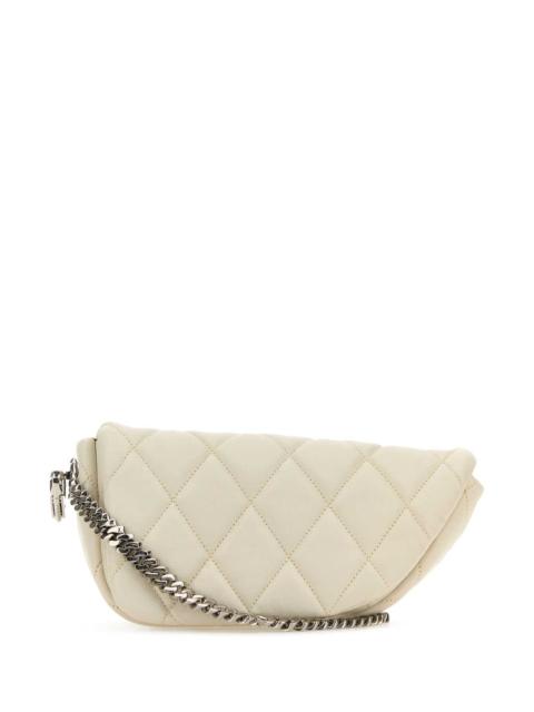Burberry Burberry Women White Leather Shield Lock Shoulder Bag
