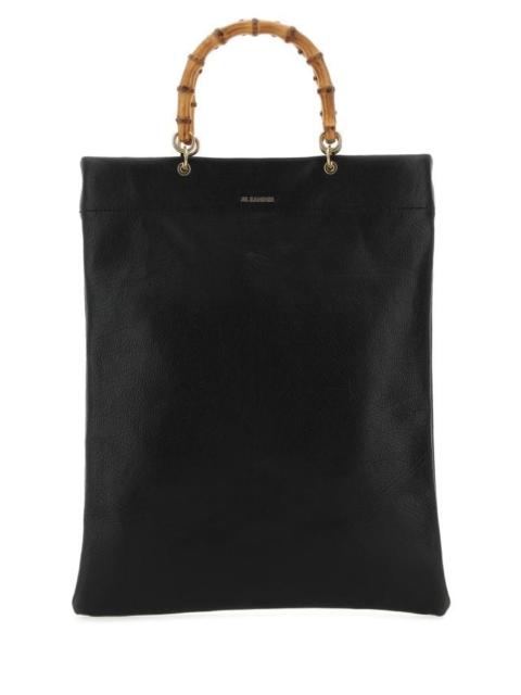 Jil Sander JIL SANDER Black Leather Medium Shopping Bag