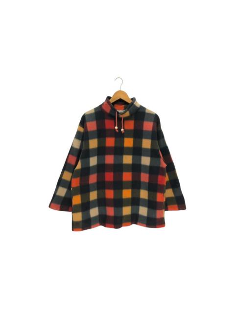 Other Designers Japanese Brand - Vintage Dress You Up Tartan Fleece Sweatshirt