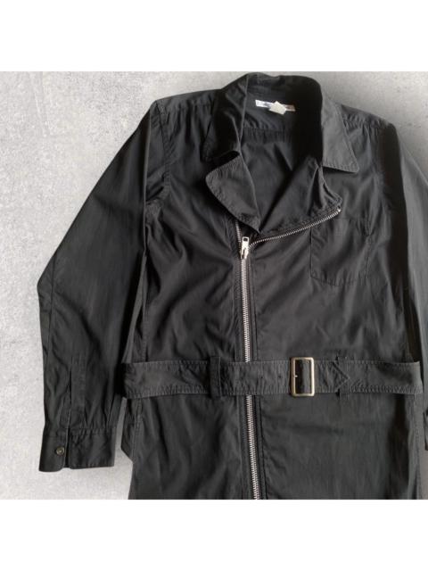 Long Biker Jacket With Back Cut Out