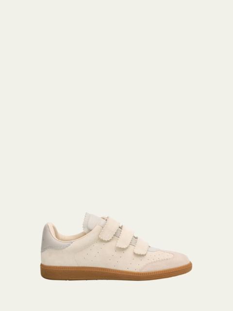 Isabel Marant Beth Mixed Leather Triple-Grip Sneakers