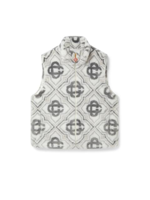 CASABLANCA Faux Fur Monogram Gilet | Casablanca Paris