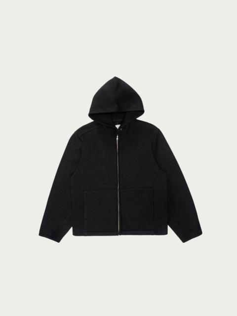 LADY WHITE CO. Wool Zip Hoodie - Black
