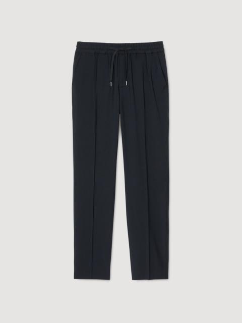 Sandro ELASTICATED STRAIGHT-LEG PANTS