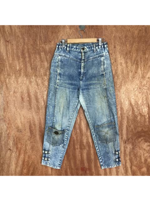 Other Designers Distressed Denim - Bonjour Sweet Moon Designer Denim Pants