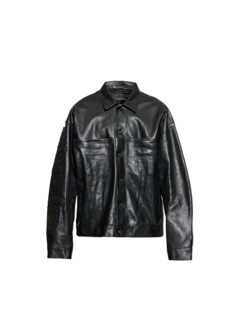 BALENCIAGA BALENCIAGA Black Leather Jacket New & Authentic (Men's size: