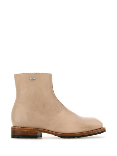 Our Legacy Beige leather Engine ankle boots