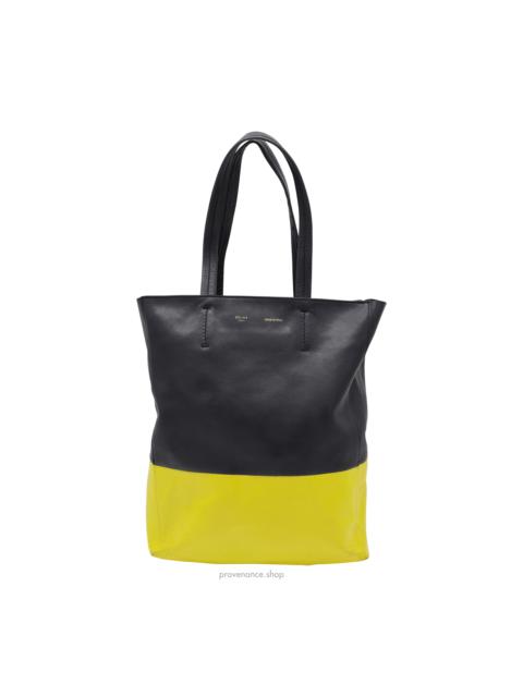 CELINE Celine Vertical Cabas Tote Bag - Yellow/Black Leather