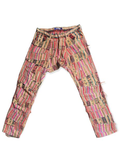 Junya Watanabe MAN SS05 Native Stripes Patchwork Drop Crotch Pants Navajo Scab